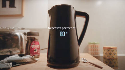 80 Grad reichen für einen Kaffee aus, meint Nescafé.